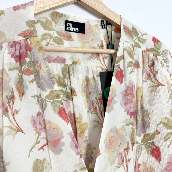 The kooples English rose silk crop blouse - Picture 3 of 9